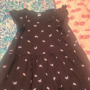 Old Navy Black Dress with Butterfly Print
